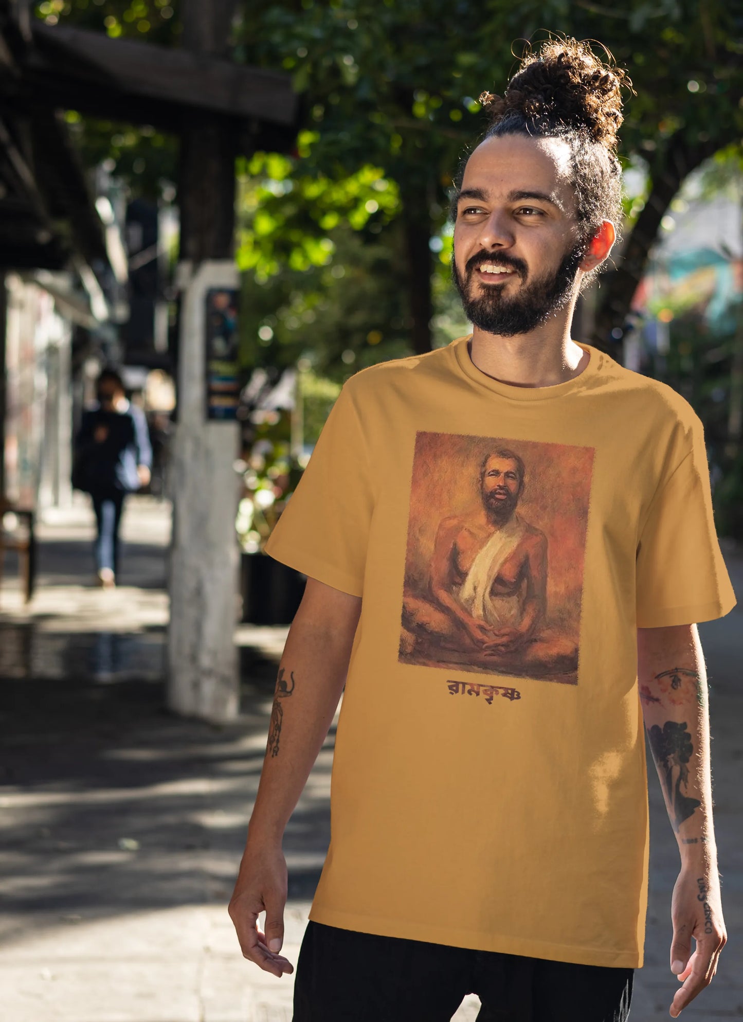 Ramkrishna Oversized T-Shirt India | Divine Stories – back view