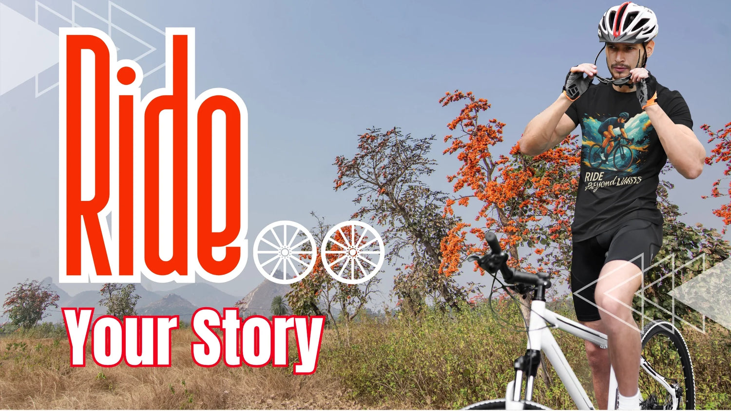 Cycling biker graphic tees - Ride Your Story Collection - Premium active stretch India