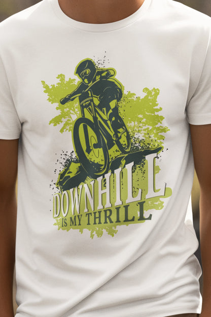 Downhill is My Thrill MTB T-Shirt India | Cyclist Tee | Trendjee