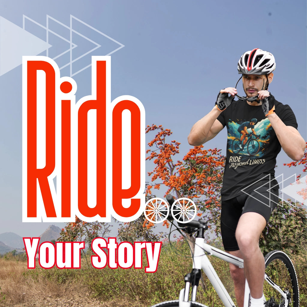 Cycling biker graphic tees - Ride Your Story Collection - Premium active stretch India