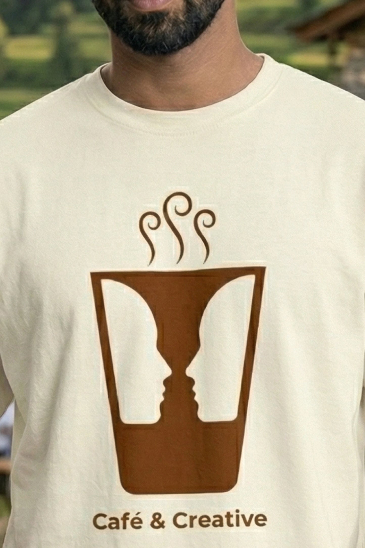 Cafe & Creative Oversized T-Shirt India | Coffee Illusion | Trendjee