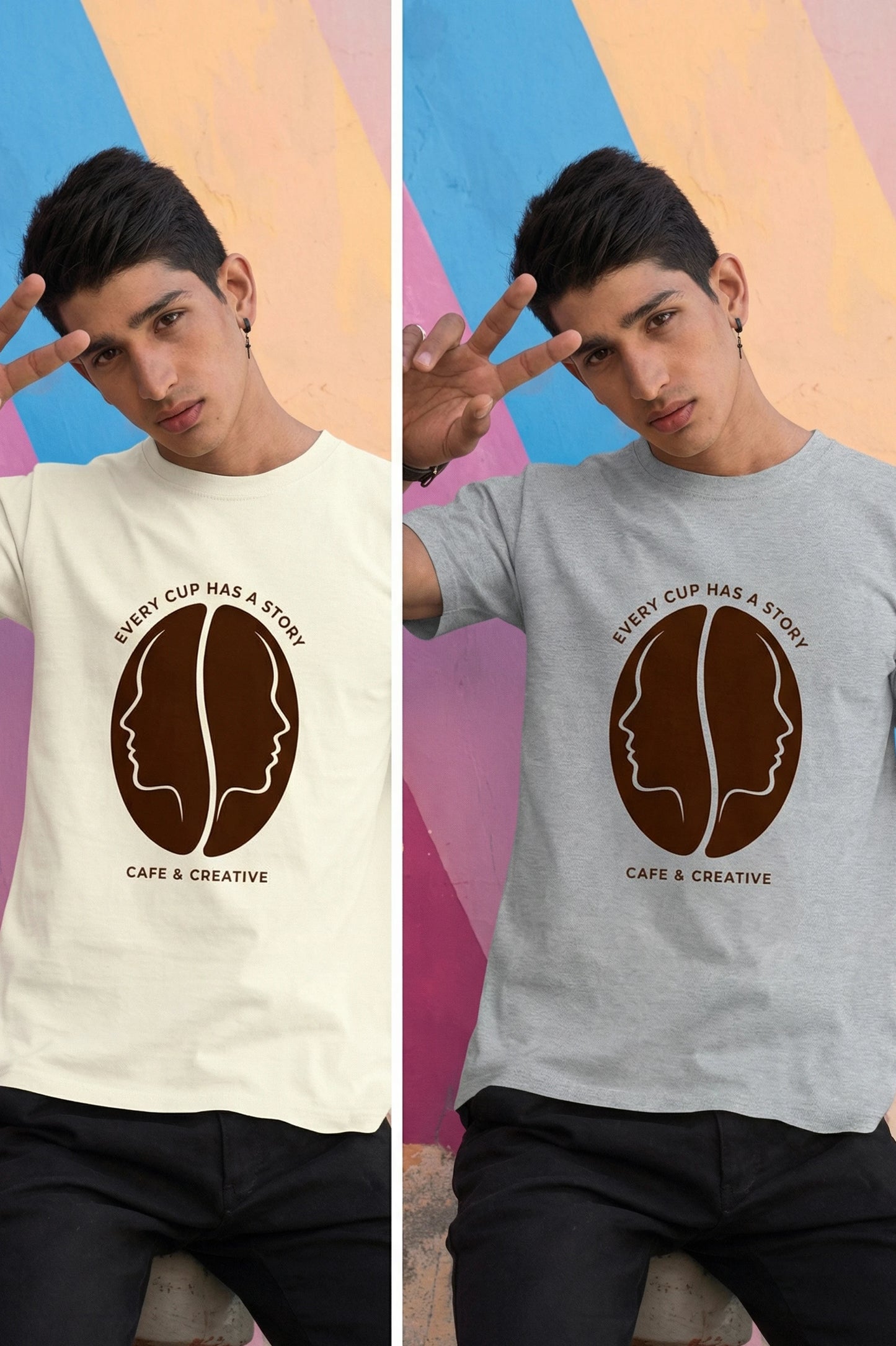 Every Cup Has a Story T-Shirt India | Cafe & Creative | Trendjee