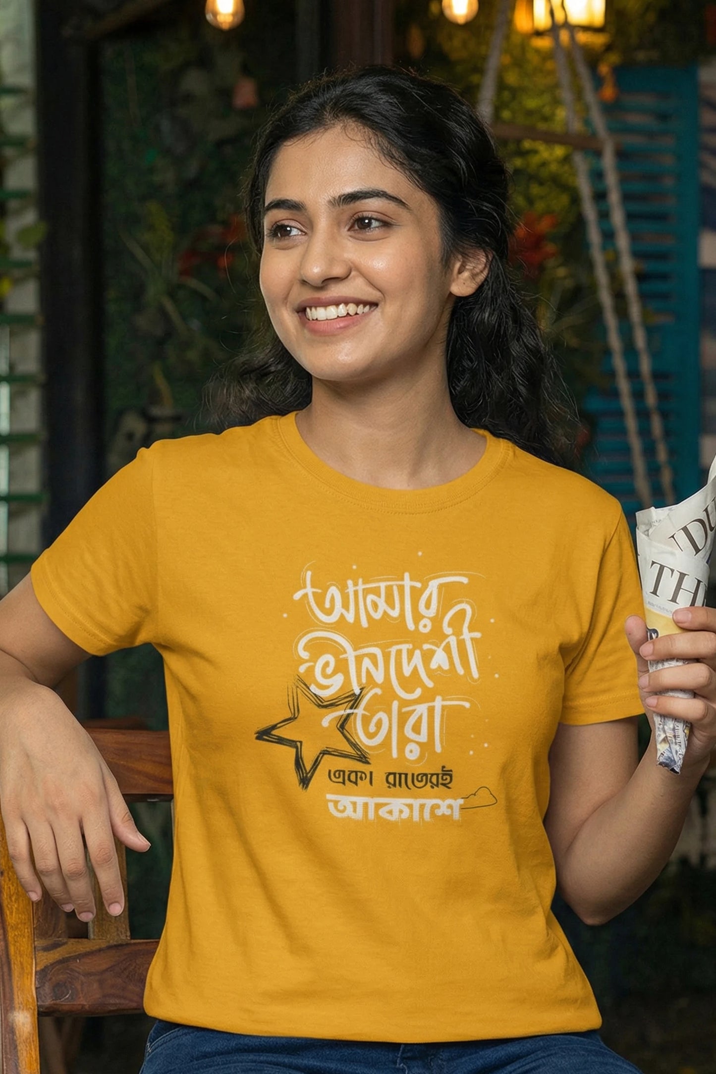 Amar Bhindeshi Tara Bengali T-Shirt India | Poetry Tee | Trendjee