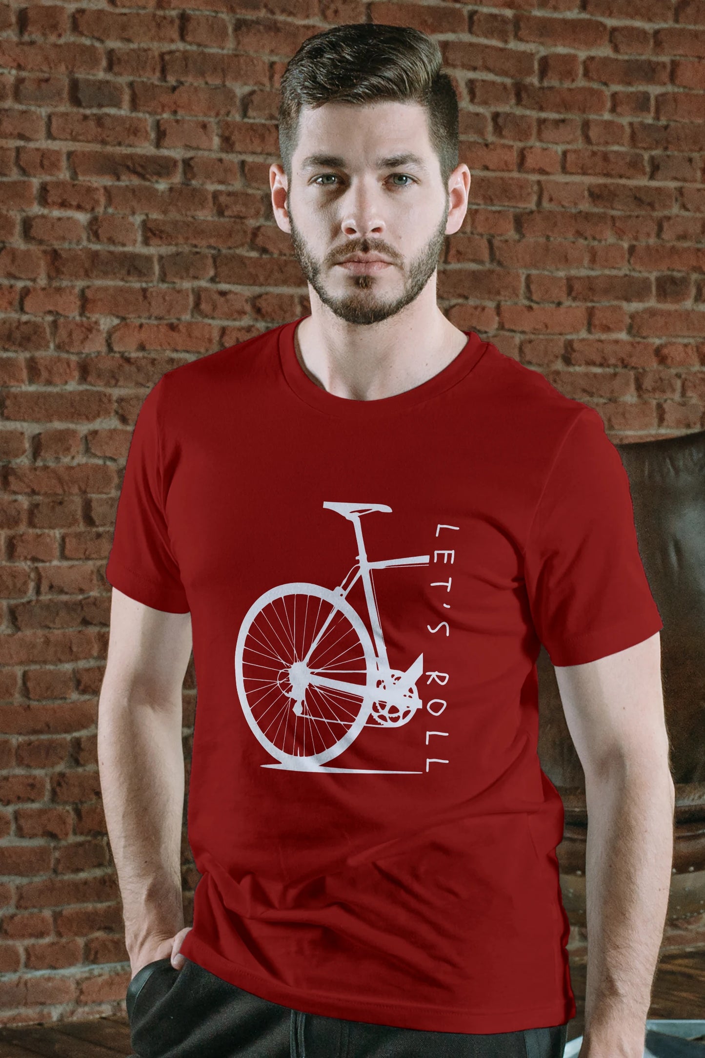 Let's Roll Cycling T-Shirt India | Fun Bicycle Graphic – graphic t-shirt by Trendjee