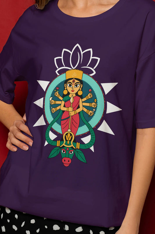 Ma Durga Shakti Oversized T-Shirt India | Women Power – back view