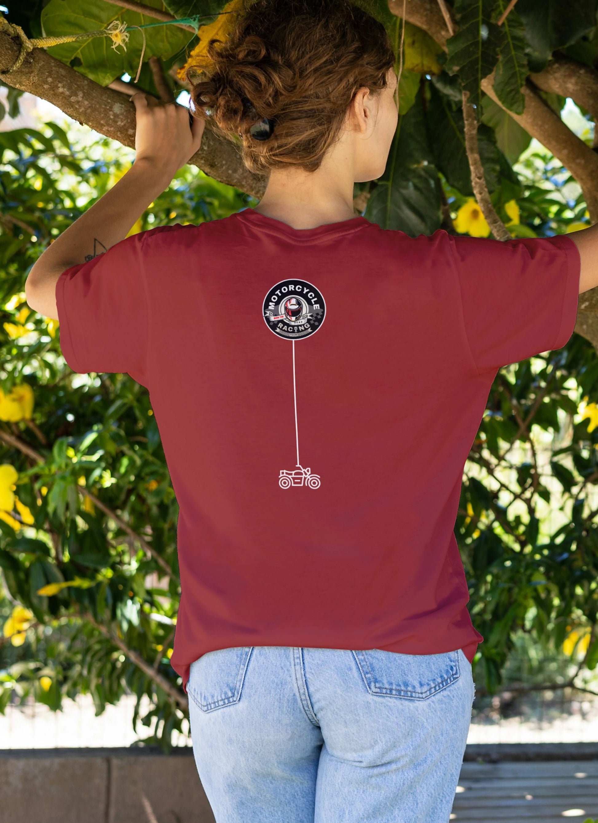 Unleash Fury Women Biker T-Shirt India | Front Back Print – detail view