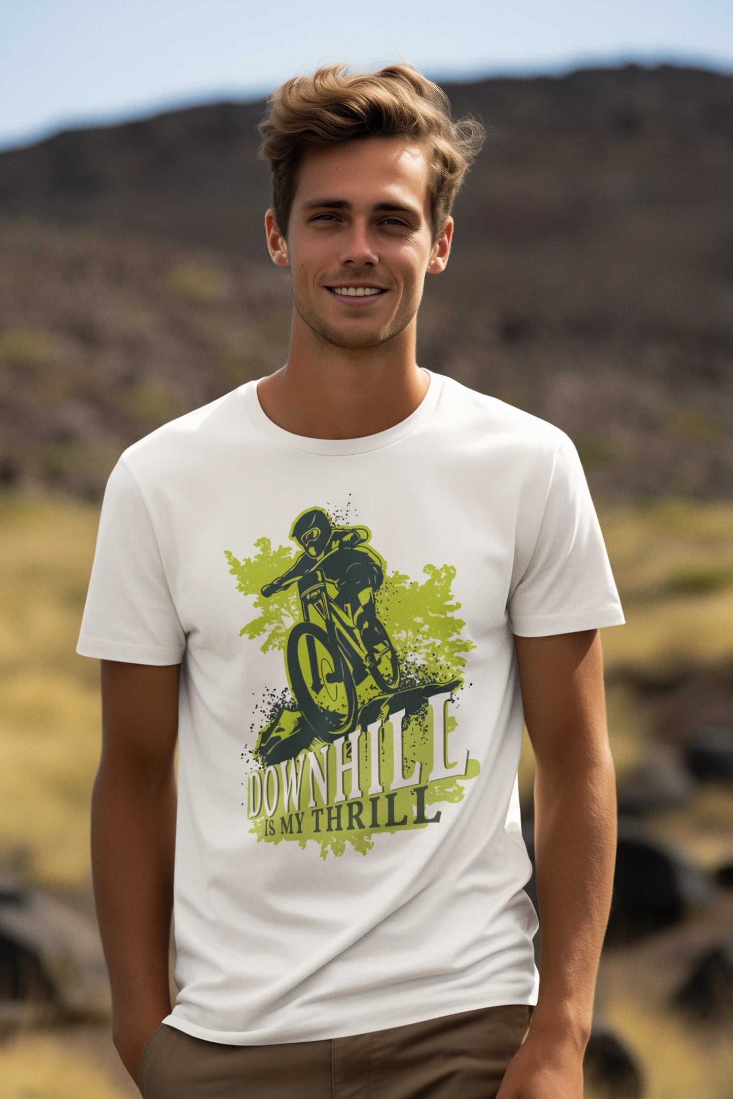 Downhill is My Thrill MTB T-Shirt India | Cyclist Tee | Trendjee