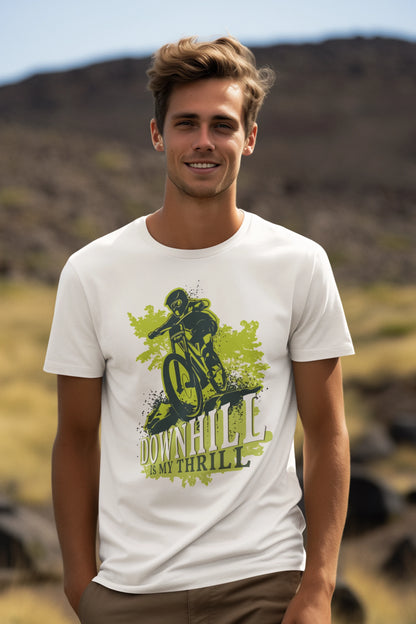 Downhill is My Thrill MTB T-Shirt India | Cyclist Tee | Trendjee
